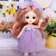 Lavender Princess doll in a charming dress with a bow 15 cm