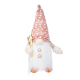 New Year's figure Gnome with illumination under the Christmas tree 30 cm Boy White