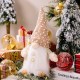 New Year's figure Gnome with illumination under the Christmas tree 30 cm Boy White