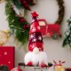 New Year's figure Gnome with illumination under the Christmas tree 20 cm Red