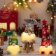 New Year's figure Gnome with illumination under the Christmas tree 20 cm Red