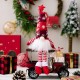 New Year's figure Gnome with illumination under the Christmas tree 33 cm Red