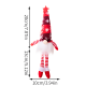 New Year's figure Gnome with illumination under the Christmas tree 33 cm Red