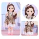 Musical Doll "Classic Elegance" in a checkered sundress 30 cm