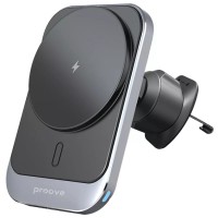 Автомобільний тримач з Бездротовим ЗП Proove Square Magnetic Pro 15W black