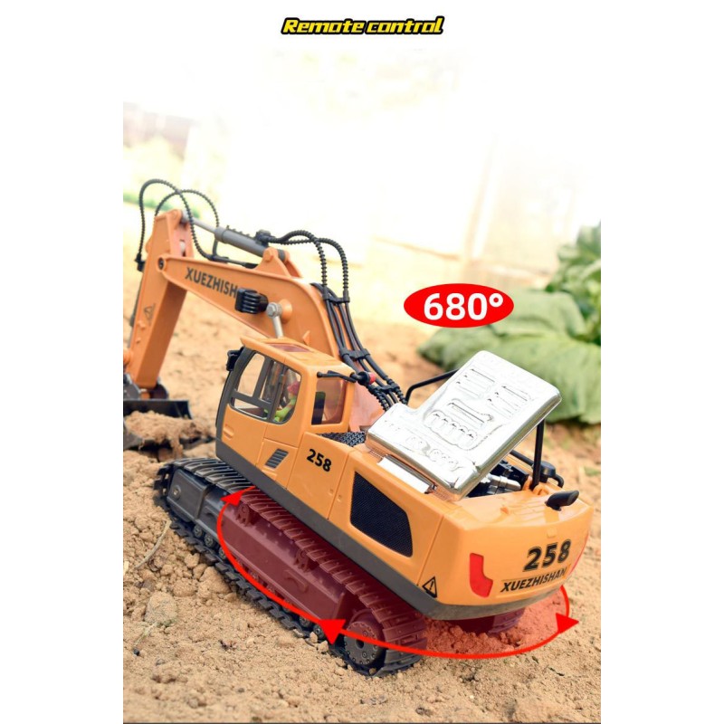 Radio-controlled YIGONG excavator 1:20 Yellow and black