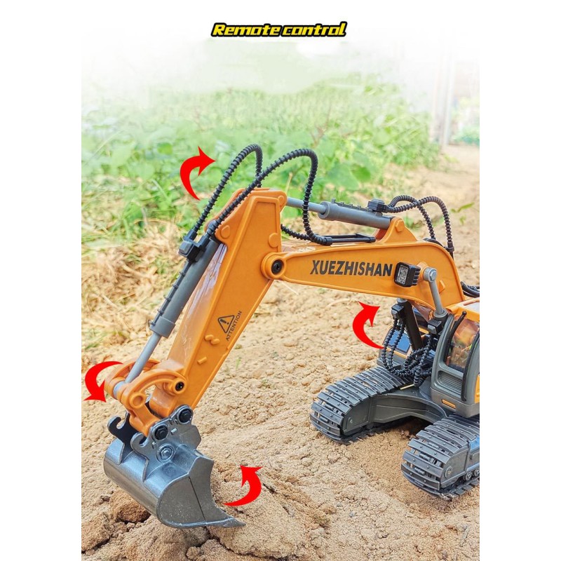 Radio-controlled YIGONG excavator 1:20 Yellow and black