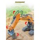 Radio-controlled YIGONG excavator 1:20 Yellow and black