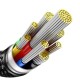 Baseus Tungsten Gold Data Cable 240W, Power Delivery 3.1, 480Mbps, Type-C to Type-C 3m Black (CAWJ040201)