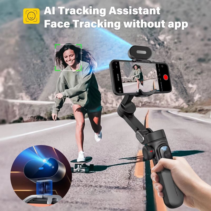 Стабілізатор стедікам 3-х осьовий Aochuan Professional Gimbal Stabilizer Smart X Pro + AI Black