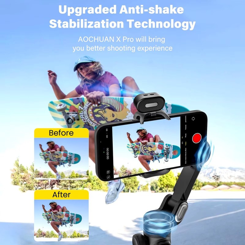 Стабілізатор стедікам 3-х осьовий Aochuan Professional Gimbal Stabilizer Smart X Pro + AI Black