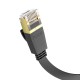 Кабель сетевой Hoco US07 Cat.6 RJ45 Экранированный Интернет кабель (патч-корд, Patch Cable) 5 м Black (6931474780706)