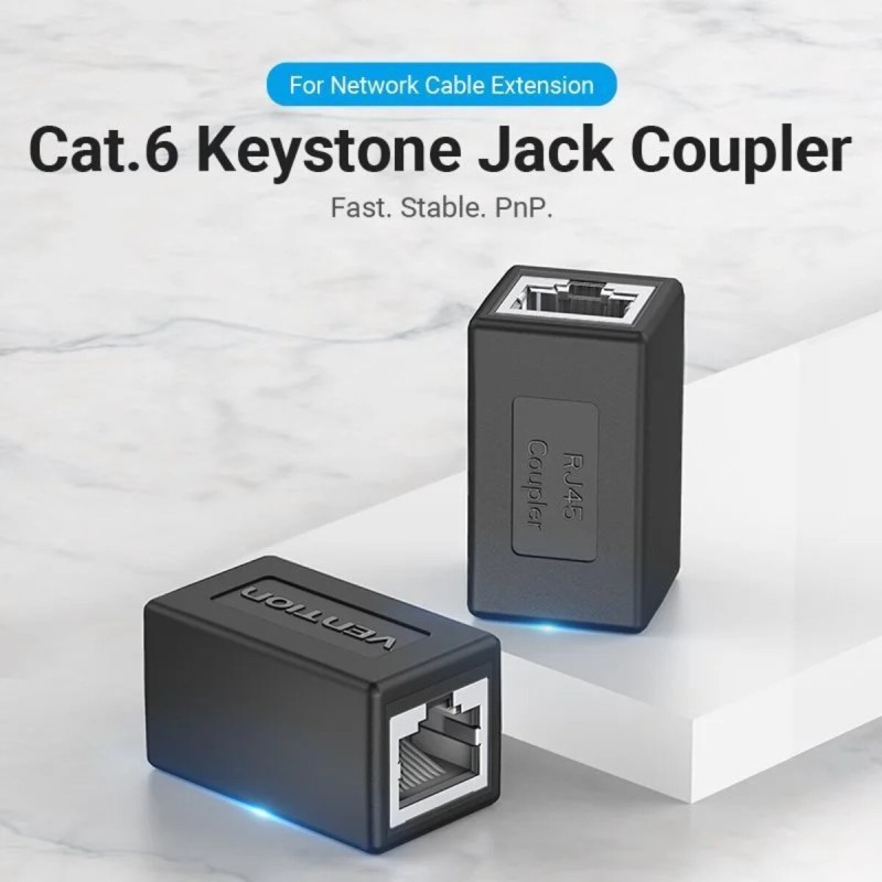 Vention Cat.6 FTP Keystone Jack Coupler White (IPVW0) twisted pair connector