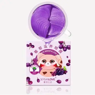 Гидрогелевые патчи SERSANLOVE Grape Eye Mask с экстрактом винограда 60 шт