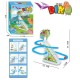 Interactive educational toy for children slide-track Set of funny dinosaurs with lifting mechanism 12 dinosaurs