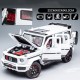 Collectible model car Mercedes-Benz G63 Brabus 800 White 1:24 on a pedestal