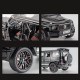 Коллекционная модель автомобиля Mercedes-Benz G63 Brabus 800 White 1:24 на пьедестале