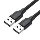 Кабель UGREEN US102 USB 2.0 A Male to A Male Cable 1m Black (UGR-10309)