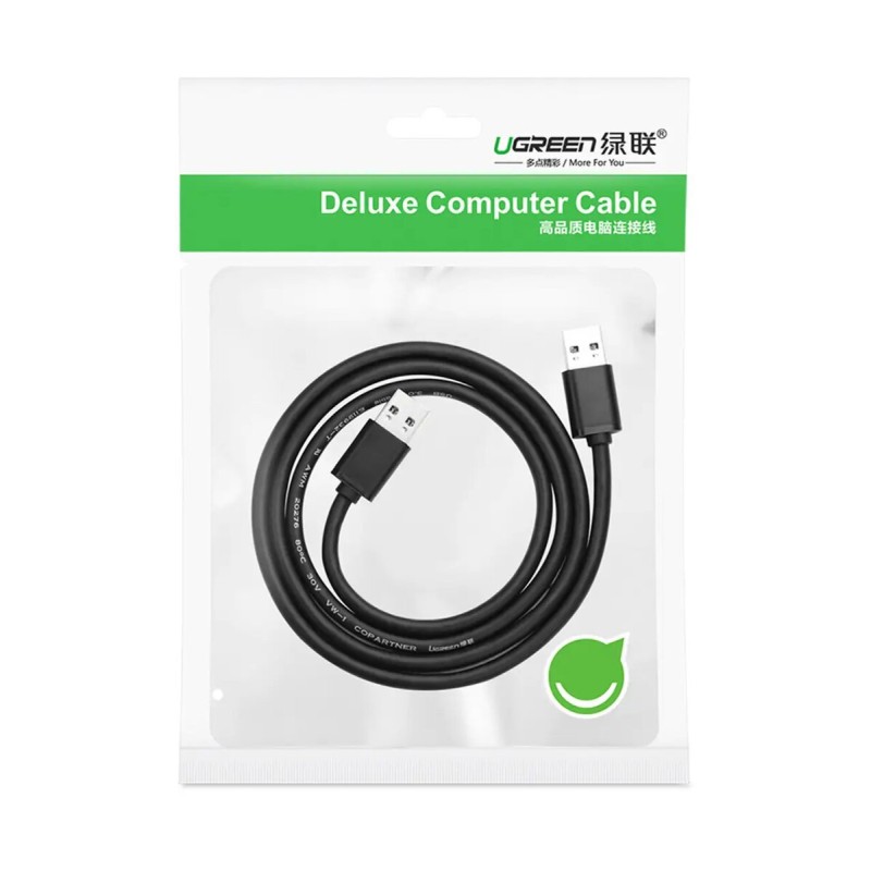 Cable UGREEN US102 USB 2.0 A Male to A Male Cable 1m Black (UGR-10309)