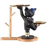 Key holder organizer for small items Bulldog on a stand Black Key holder organizer for small items Bulldog on a stand Black