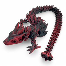 Игрушка Магический Дракон Silk Dragon Черный+красный [FDM-печать]