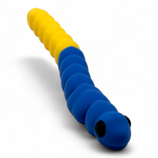 Anti-stress toy Moving worm Blue-yellow [FDM printing]