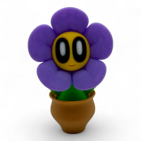 Flower-shaped toy Blob Flowers Violet Violet in a pot [FDM printing]