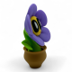 Flower-shaped toy Blob Flowers Violet Violet in a pot [FDM printing]