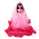 Barbie doll in red dress and gift box 45 cm