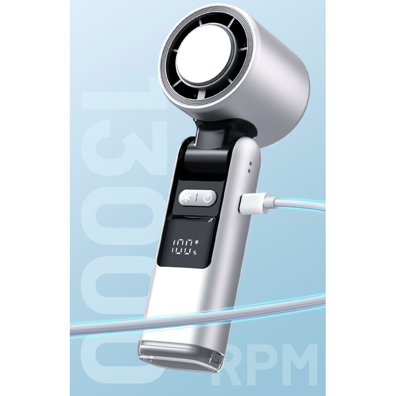 Handheld fan with battery and display OG Handheld Fan K801 (with cooling) Dark gray (K801-GP)