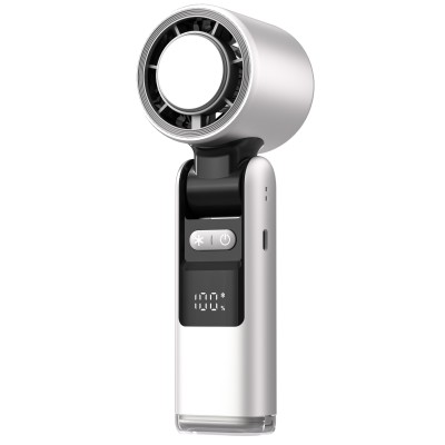 Handheld fan with battery and display OG Handheld Fan K801 (with cooling) White (K801-WS)