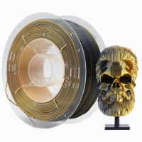 PLA Filament (пластик) для 3D принтера Creat3D Silk 1кг, 1.75мм, Чорний + Золотий