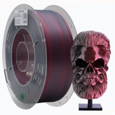 PLA Filament (пластик) для 3D принтера Creat3D Silk 1кг, 1.75мм, Чорний + Червоний