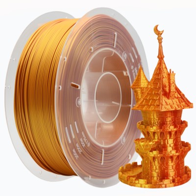PLA Filament (пластик) для 3D принтера Creat3D Silk 1кг, 1.75мм, Золотой + Медный