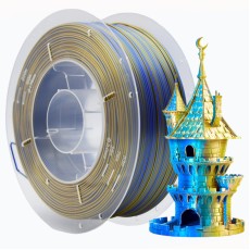 PLA Filament (пластик) для 3D принтера Creat3D Silk 1кг, 1.75мм, Золотой + Зеленый