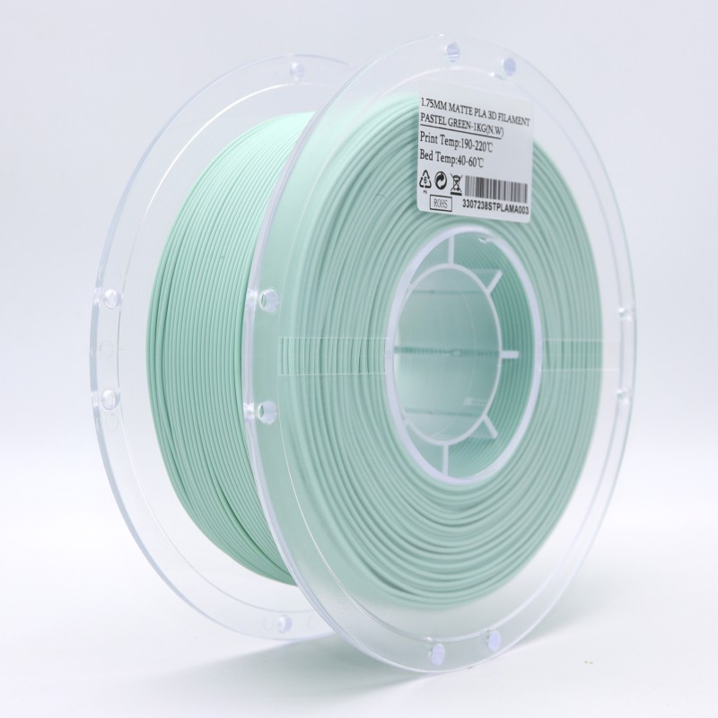 PLA Filament (plastic) for 3D printer STing3D Pastel Matte 1kg, 1.75mm, Pastel Green