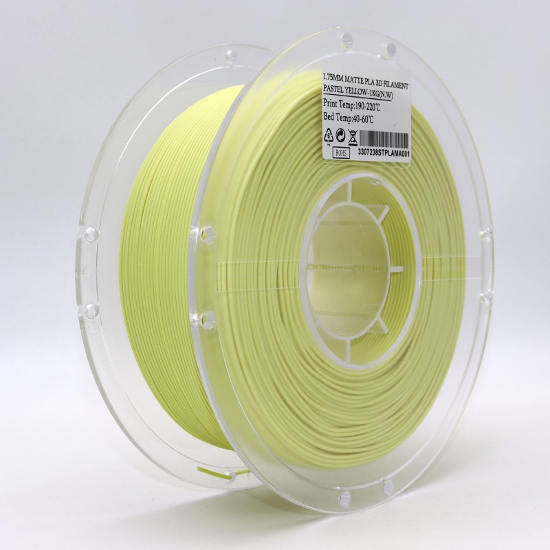 PLA Filament (пластик) для 3D принтера STing3D Pastel Matte 1кг, 1.75мм, Жовтий пастельний