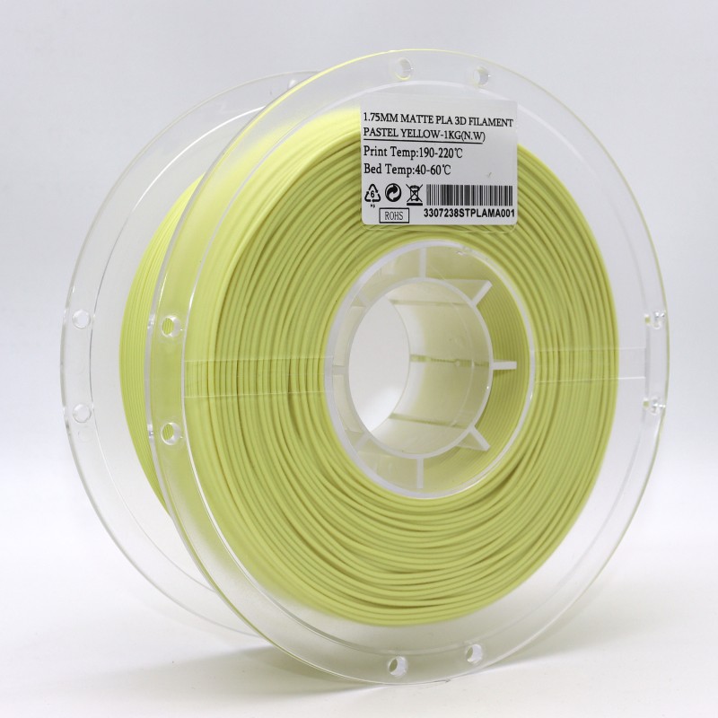 PLA Filament (пластик) для 3D принтера STing3D Pastel Matte 1кг, 1.75мм, Жовтий пастельний