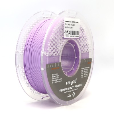 PLA Filament (пластик) для 3D принтера STing3D Pastel Matte 1кг, 1.75мм, Фіолетовий пастельний