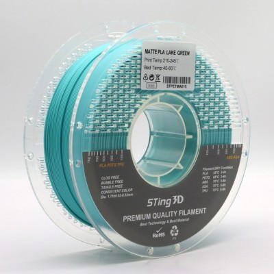 PLA Filament (plastic) for 3D printer STing3D Matte 1kg, 1.75mm, Turquoise
