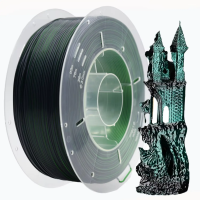 PLA Filament (plastic) for 3D printer Creat3D Silk 1kg, 1.75mm, Black + Green