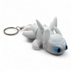 Іграшка-брелок Світла фурія White Fury (Як приборкати дракона) Біла [FDM-друк]