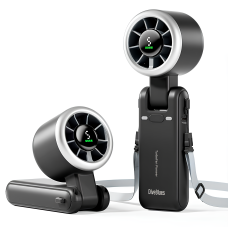Вентилятор ручний з акумулятором та дисплеєм Diveblues Turbo Fan Темно-сірий (N607D-GY)