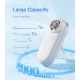 Powerful mini fan with battery and display Diveblues TurboBear White (D5041-WH)