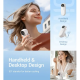 Powerful mini fan with battery and display Diveblues TurboBear White (D5041-WH)
