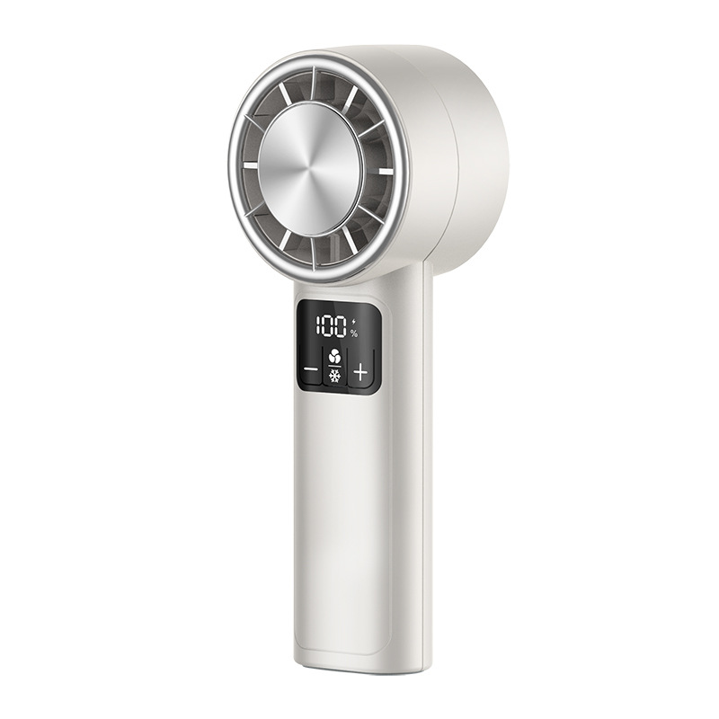 Handheld fan with battery and display OG Handheld High-Speed Fan F1 (with cooling) White