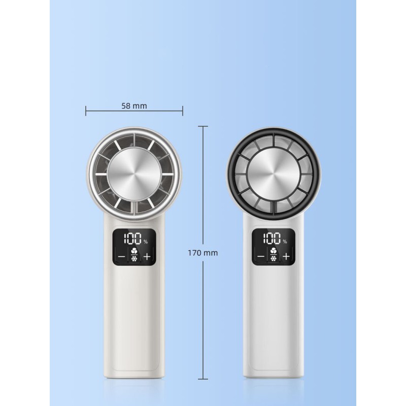 Handheld fan with battery and display OG Handheld High-Speed Fan F1 (with cooling) White