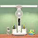 Yikang LED table lamp with clock, thermometer, fan and light color adjustment