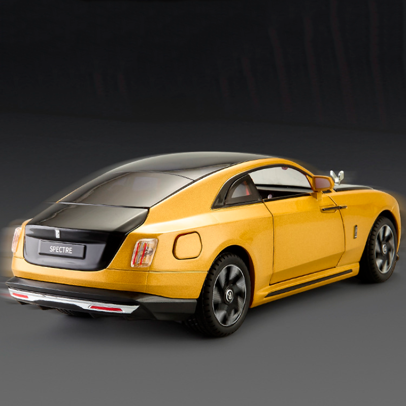 Модель автомобіля Rolls-Royce Spectre 1:24 з підсвіткою та функціональними деталями на п'єдесталі