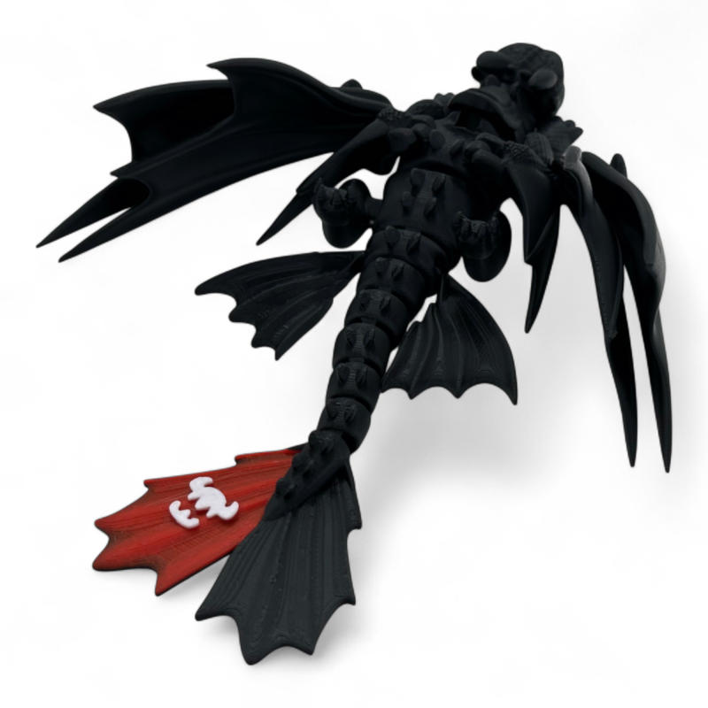 Іграшка Беззубик Toothless з фільму “Як приборкати дракона”, 200 мм, 3D-друк FDM, чорний